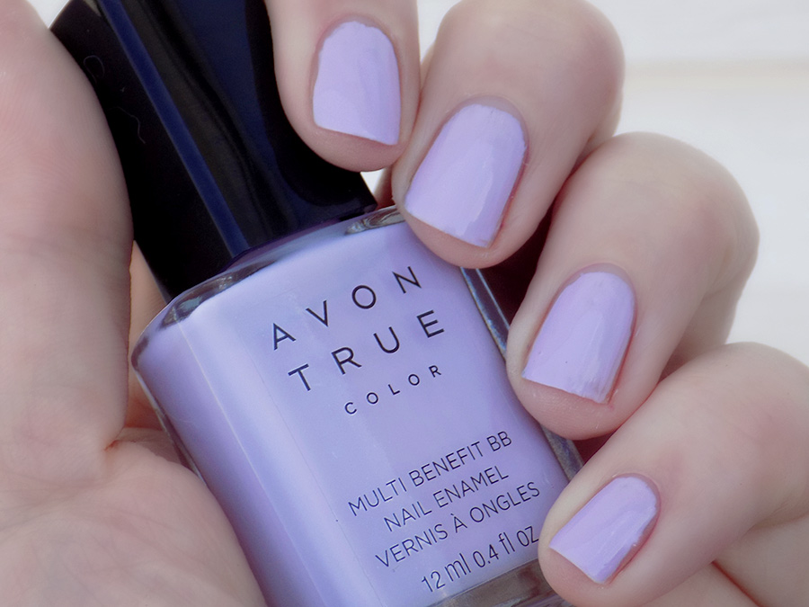 Avon True Color BB Nail Enamel Lilac Love Swatch Shade Tea & Nail Polish