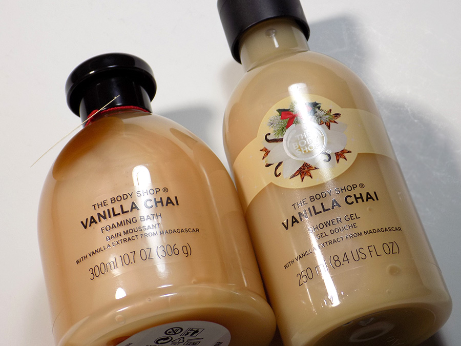 The Body Shop Vanilla Chai Shower Gel and Foaming Bath Holiday 2016
